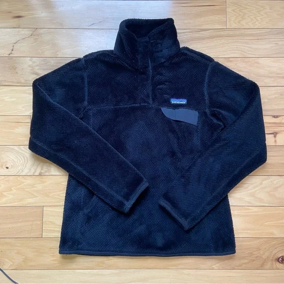 Patagonia Re-Tool Snap-T High Pile Fleece Womens Sz S Black PolarTec - Picture 3 of 8